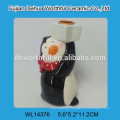 Porta-guardanapo cerâmico de design de pinguim decorativo para restaurante
